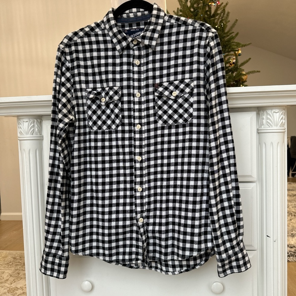 AMC.Co Supreme Plaid Flannel Shirt M -size